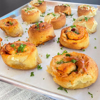 Savory Spinach Pie;Filling, hearty, flavorful spinach pie is a twist on traditional Greek spanakopita. Buttery, flaky pastry stuffed with chickpeas, spinach in a creamy base then baked golden, is a simple tasty pie to share with the family.