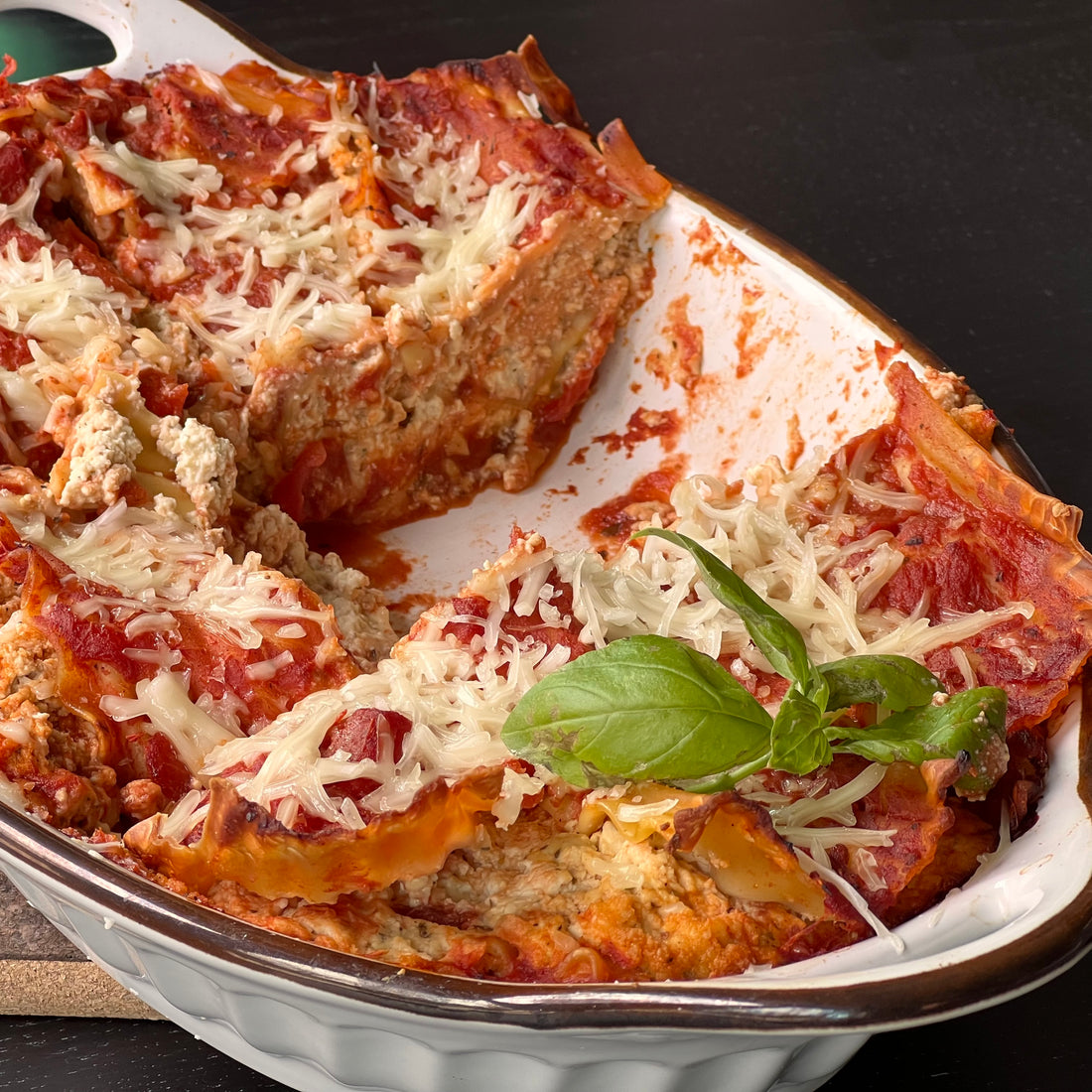 Classic Lasagna:Easy Italian baked dish for the whole family to enjoy. Tender pasta layered with a robust tomato sauce, creamy béchamel sauce, and tofu ricotta makes a simple, filling, satisfying meal.